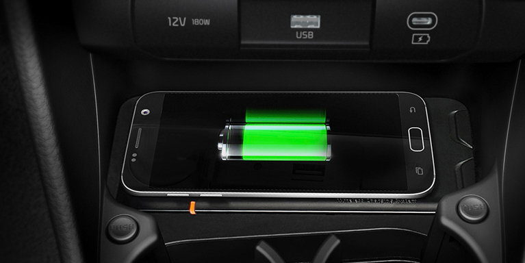 Kia Picanto Wirelesscharger.